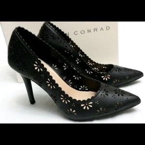 LC LAUREN CONRAD Confetti Black Pump Heel Stiletto Wmns 8.5